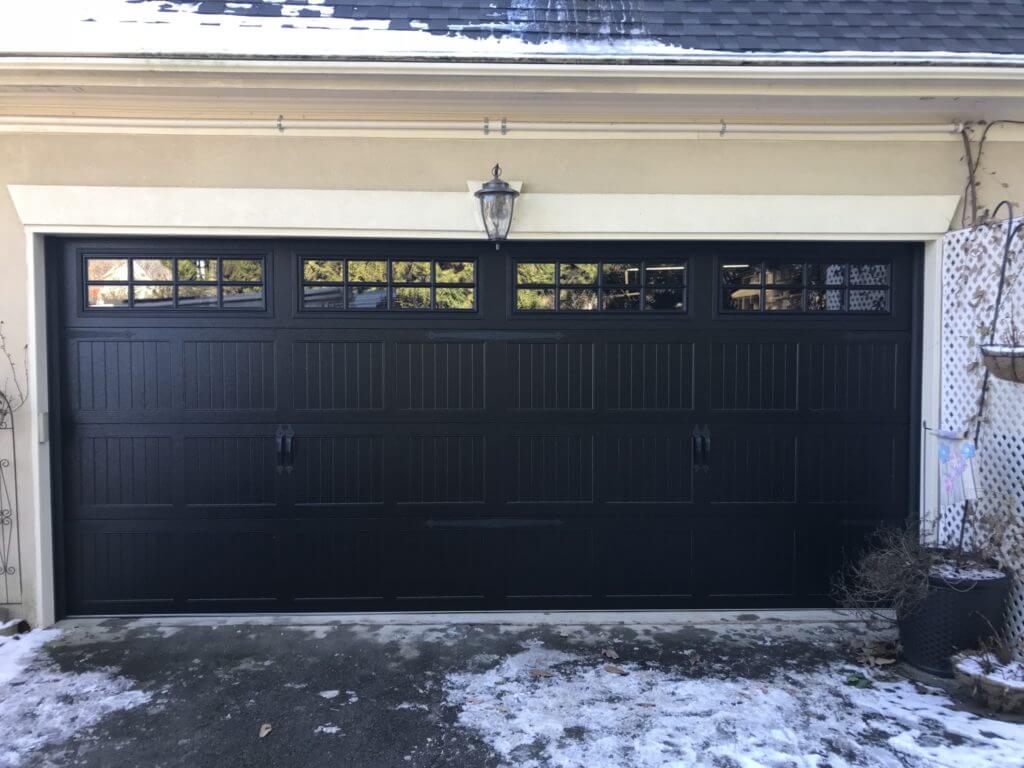 Black Carriage Stamp Garage Door